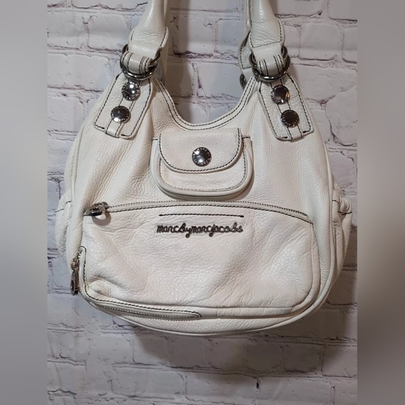 Marc by Marc Jacobs White Leather Soft Shot Large Hobo - Picture 4 of 15